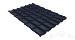 Металлочерепица Супермонтеррей, Colorcoat Prisma RAL 7024 мокрый асфальт, толщина 0,5
