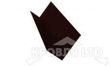 Планка примыкания для мягкой кровли S4, Полиэстер RR 32 темно-коричневый, толщина 0,45