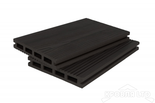 Террасная доска GRAND LINE серия 3Д цвет Графит 22×140x3000