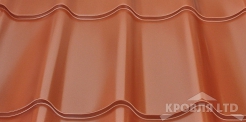 Металлочерепица Супермонтеррей, Colorcoat Prisma Helios metallic медный, толщина 0,5