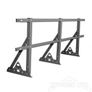 Кровельное ограждение Roofsystems серия ELITE H-1200 40*20, для фальца, Полиэстер RAL 7024 серый графит, 3м
