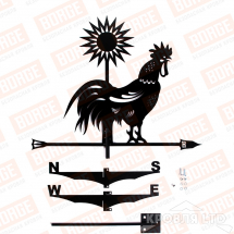 Флюгер BORGE Петух, 700х570мм, чёрный (RAL 9005 matt)