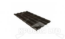Профиль волновой Камея, Полиэстер RR 32 темно-коричневый, толщина 0,45