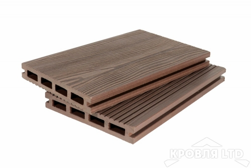 Террасная доска GRAND LINE серия 3Д цвет Какао 22×140x3000