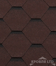 Гибкая черепица Roofshield  серия Family Eco Light коллекция Стандарт цвет Коричневый с оттенением
