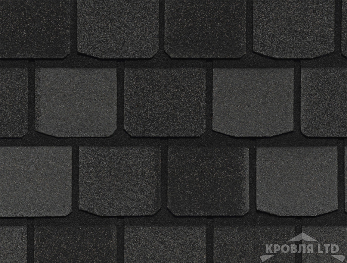 Гибкая черепица Certain Teed коллекция Highland Slate цвет Charcoal Black