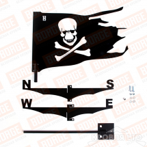 Флюгер BORGE Пиратский флаг, 485х335мм, чёрный (RAL 9005 matt)
